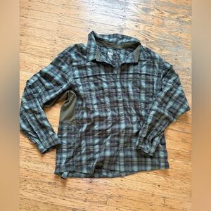 REI COOP XXL men’s fishing Gorpcore hiking moisture wicking plaid shirt
